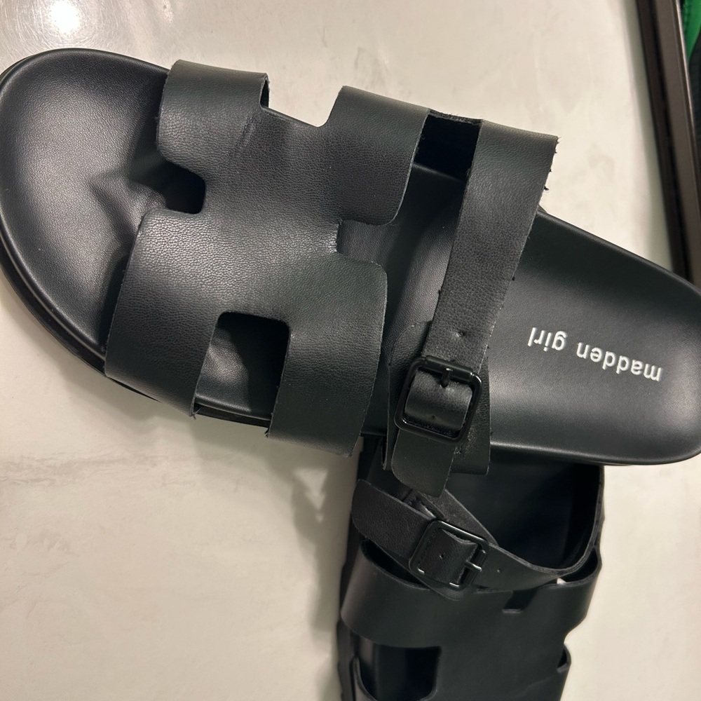 Madden Girl Black Strappy Sandals